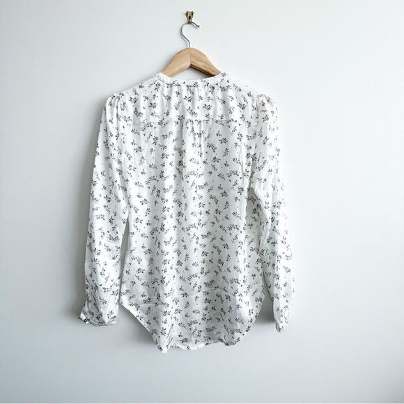 Twik Simons Floral Blouse Long Sleeved Button 1/4 Front Polyester Women's S NWT - Picture 2 of 8